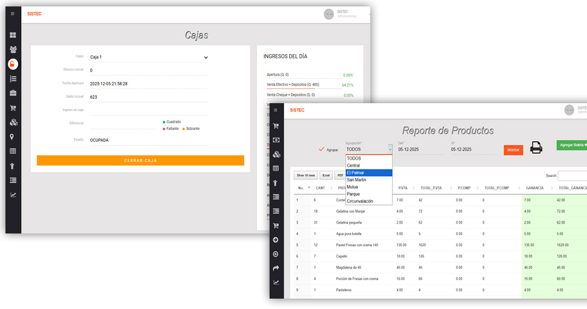 Módulo de Caja y Reportes